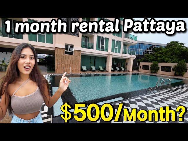 Touring a $500 Pattaya Condo for 1 month Rent | Thailand House Review