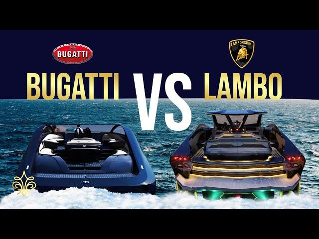 $4 Million Bugatti Yacht Vs $4 Million Lamborghini Yacht (Tour, Interior, Top Speed)