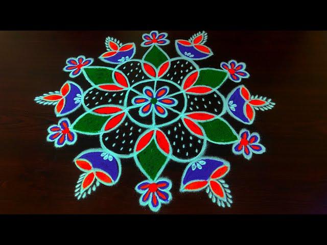 Deepavali Special Rangoli  Festival Simple Easy Muggulu