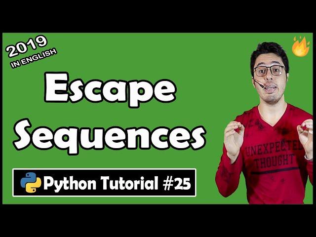 Escape sequence characters in Python | Python Tutorial #25