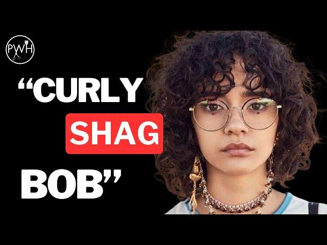 Curly Shag Bob Haircut tutorial