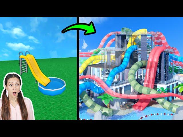 €1 TOT €1.000.000 WATERPARK CHALLENGE! WATERPARK TYCOON - Roblox || SpeelXL [nieuwe serie]