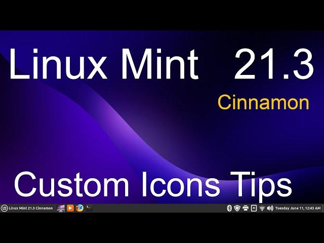 Linux Mint 21.3 - Cinnamon - Custom Icon Tips.