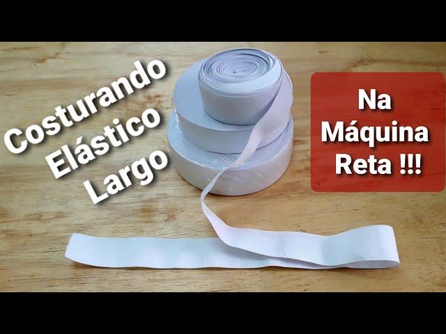 Como costurar elástico largo na máquina reta doméstica ou indústrial