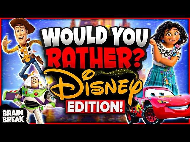 Disney Would You Rather? Workout | Brain Break | Disney Games For Kids | Just Dance | GoNoodle