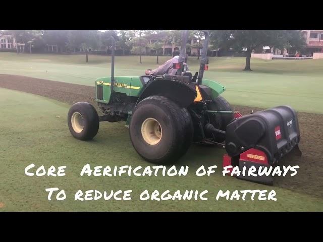 Royal Oaks Country Club Golf Course Aerification 2021 - Week 1