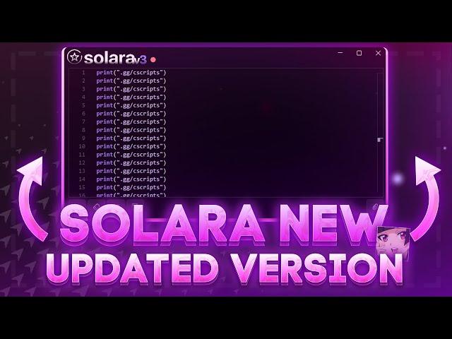 [UPDATED] SOLARA EXECUTOR V.307  | KEYLESS & NEW BYFRON BYPASS | [V3] UNC 90% | ROBLOX