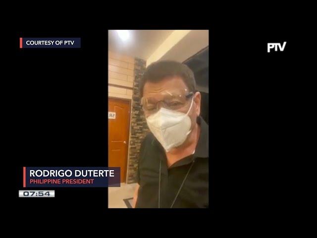 Duterte makes a quick appearance in Bong Go's live video