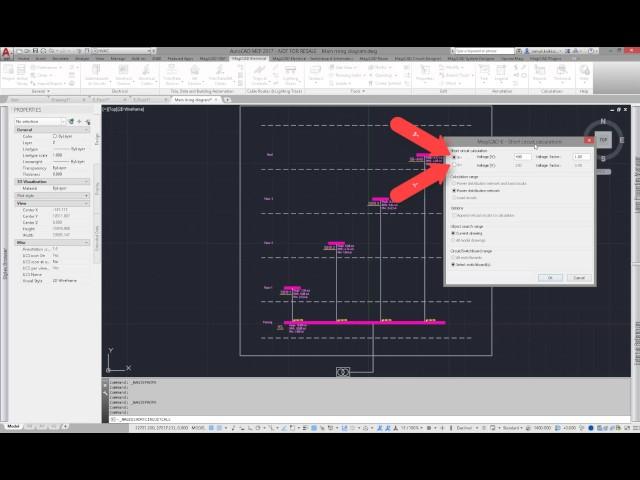 MagiCAD for AutoCAD Tutorial - Short circuit calculation