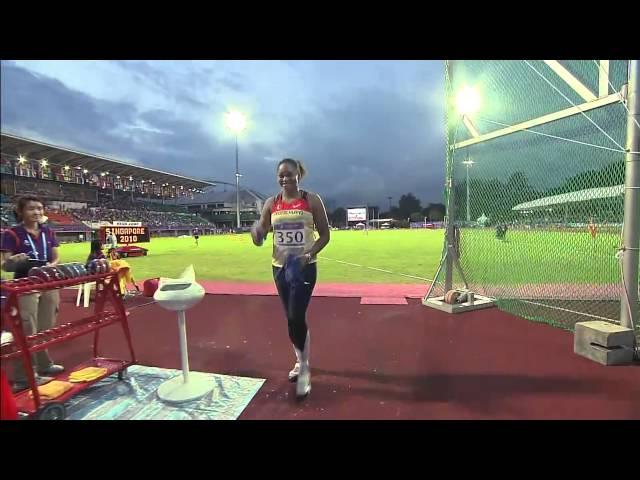 Women's Discus Final - Athletics - Singapore 2010 Youth Games