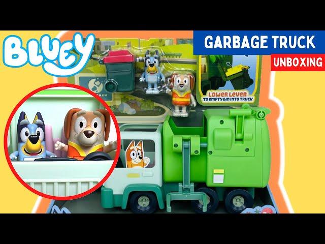  BLUEY GARBAGE TRUCK Unboxing  | Bluey Toys | Disney Jr | ABC Kids