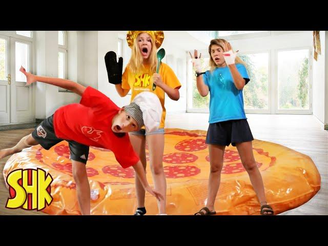 Who Makes the BEST PIZZA at Home? Cooking Challenge! SuperHeroKids Funny Family Videos Compilation