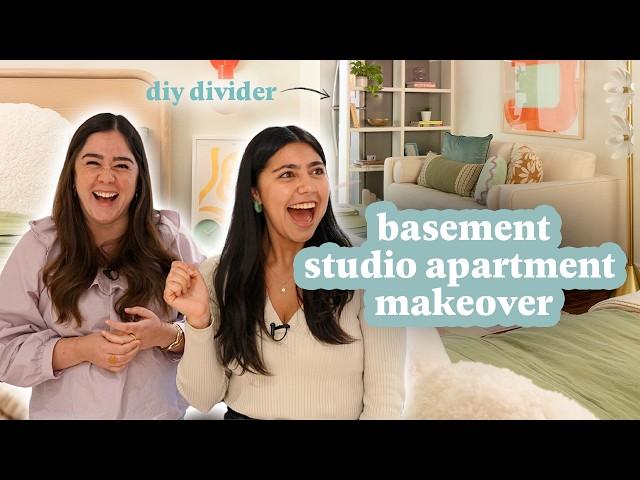 Basement Studio Apartment Makeover With NO CLOSETS