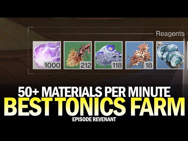 Fastest Tonic Materials Farm (50+ Reclaimed Vitality Per Minute & Powders) [Destiny 2]