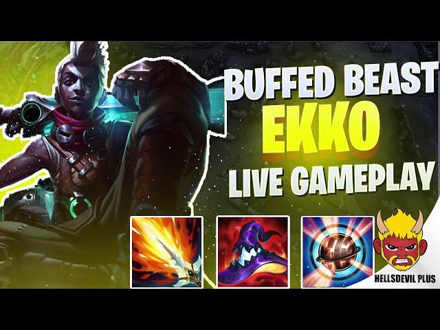 Buffed Ekko Is Crazy OP! (50k+ Damage) - Wild Rift HellsDevil Plus Gameplay