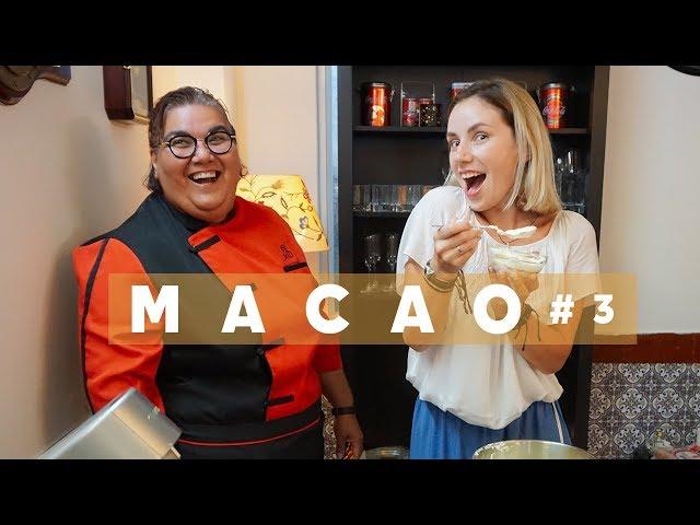 MAKAO Heritage of UNESCO  and learning to cook a Portuguese dessert