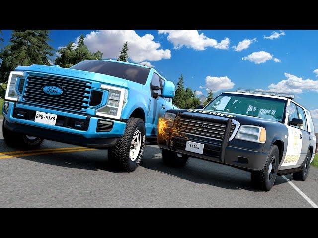 Using CHEAT Cars to Escape The Police in BeamNG Drive Mods!