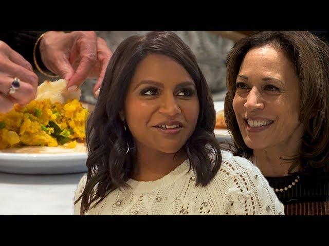 Kamala Harris & Mindy Kaling Cook Masala Dosa