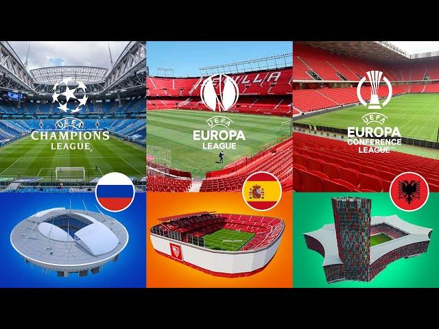 Champions League, Europa League and Conference League Final Stadiums 2021-22