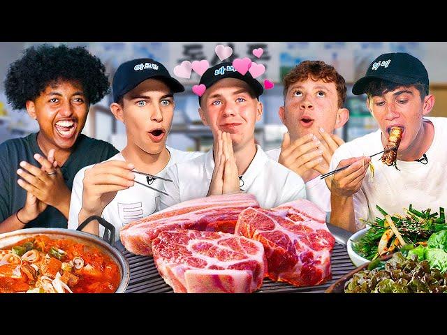 British Highschoolers try Jeju Black Pork: the ULTIMATE Korean BBQ.