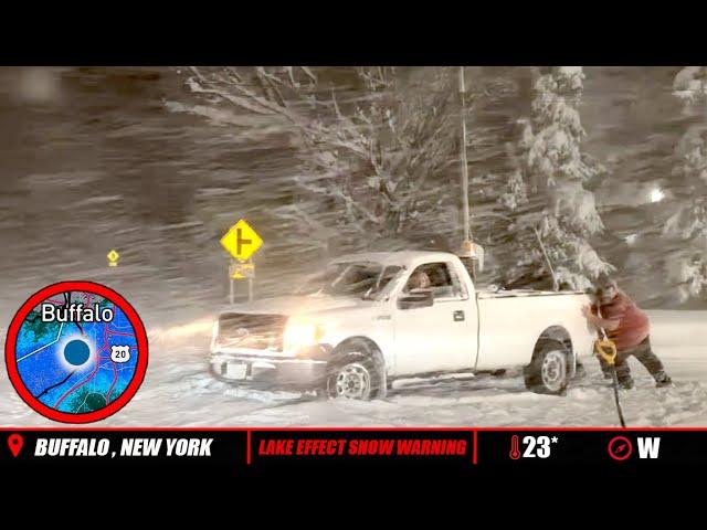 LIVE Buffalo Lake Effect Snow Warning - THUNDERSNOW INTERCEPT Live As It Happened