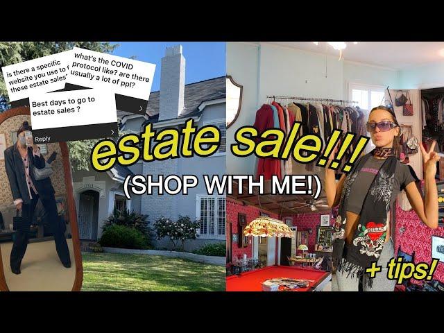 MASSIVE LOS ANGELES ESTATE SALE!!! (HOW TO shop estate sales + TIPS!) & TRY ON HAUL!