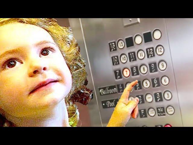 RIDING THE HOTEL ELEVATORS!