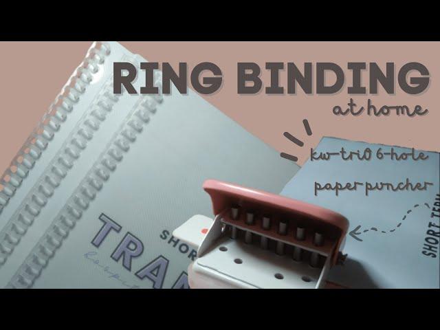 ring binding at home using KW-triO 6-hole puncher [short bondpaper] // shopee finds ph