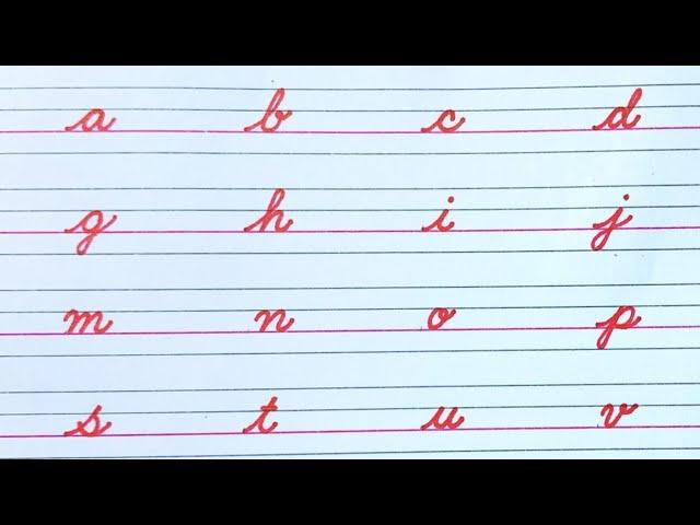 How to write English Cursive writing a to z  | Small letters abcd | Cursive handwriting practice abc