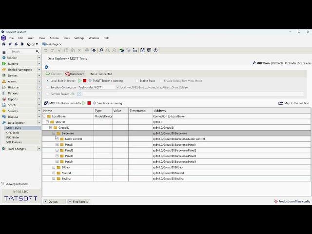 FrameworX Version 10: MQTT Tools