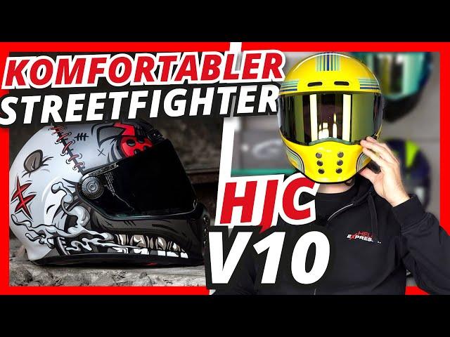 Komfortabler STREETFIGHTER-HELM mit ECE 22.06 | HJC V10 [Produktvorstellung] | Helmexpress.com