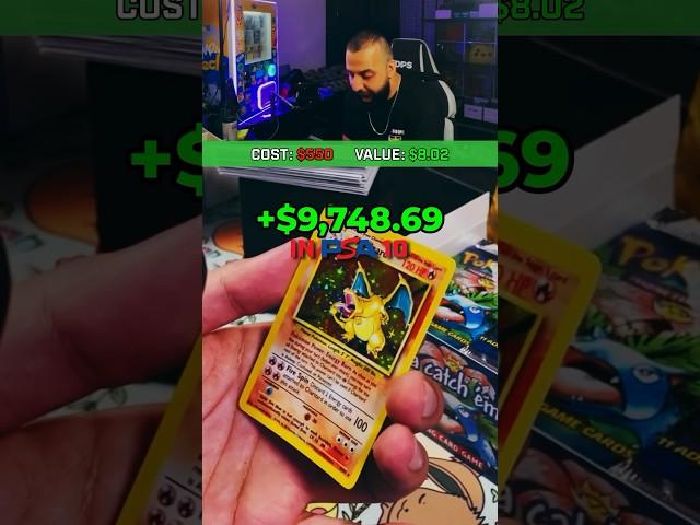 WE PULLED BASE SET CHARIZARD $10,000 HIT #shorts #pokemon #pokemoncards #packopening