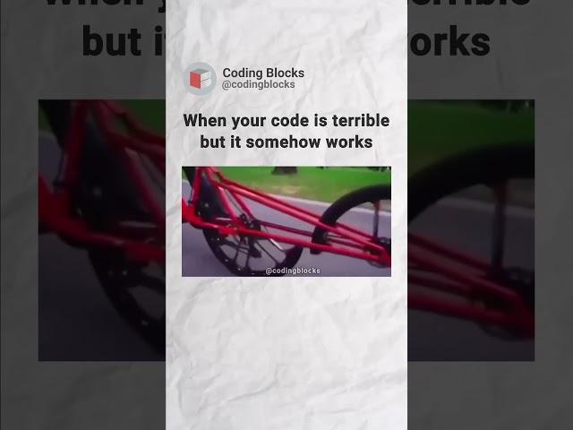 When the code is terrible but it works | Coding Blocks! #code #codingblocks