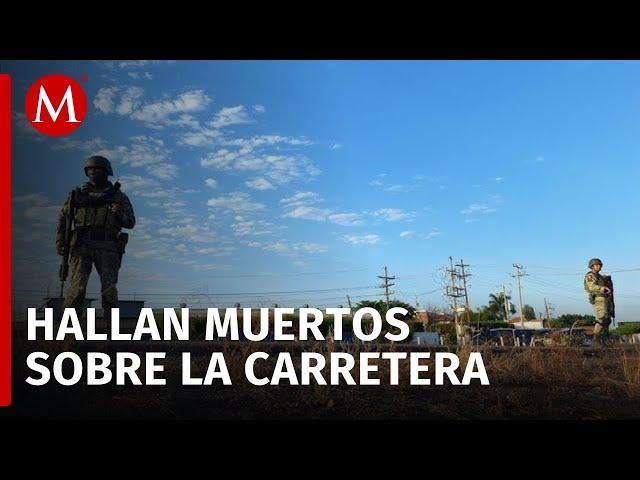 Hallan cuatro cuerpos en la carretera Culiacán-Eldorado, en Sinaloa