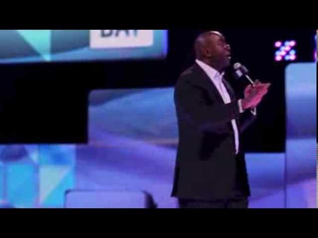 Magic Johnson gives an inspiring speech at We Day, Calgary, Alberta, CA.