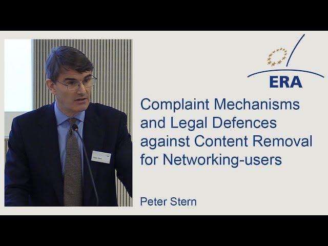 Complaint Mechanisms and Legal Defences against Content Removal for Networking-users