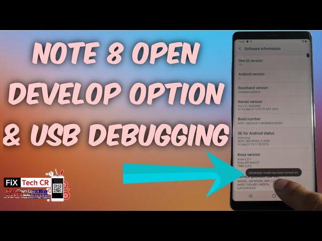 How to Open Develop Option & Usb Debugging Note 8 SM-N950N