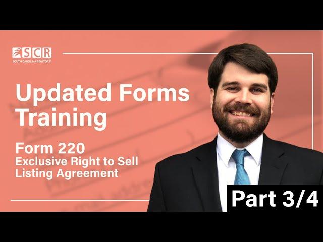 Updated Forms Training - SCR Form 220 (Part 3/4)