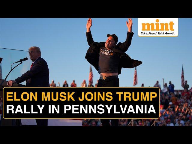 Elon Musk At Tump Rally FULL SPEECH: Musk Wears 'DARK MAGA' Cap, Mocks Biden Falling On Stairs...