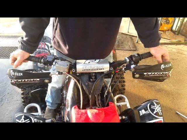 FASST FLEXX Handlebar's with Flex Steering stem on the Quad. Raptor 660