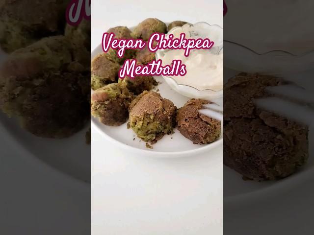 Easy Vegan Chickpea Meatballs #shortvideo #shorts #food #cooking #recipe #chickpeas #vagan #youtube