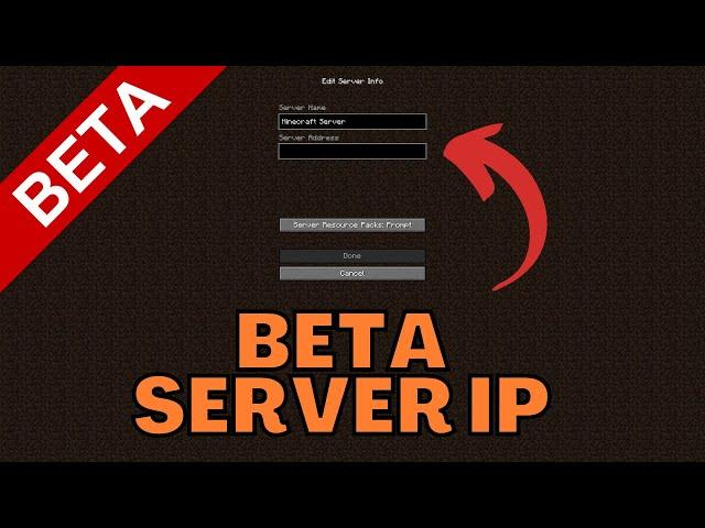 Minecraft Beta Server IP Address