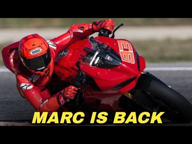 WOW!!! Marc Marquez Rides Red Ducati for The First Time in 2025 at Aspar Circuit for Training #marc