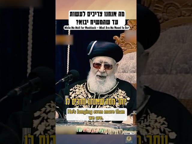 מה אנחנו צריכים לעשות עד שהמשיח יבוא? #משיח #גאולה #תורה #חיזוקים #אמונה #torah #emunah #messiah