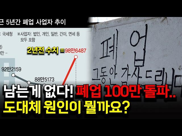 월 100만원밖에 못 버는 자영업자가 75%? 그래서 다들 폐업 하나봐요..| 자영업 | 폐업 | 장사 |