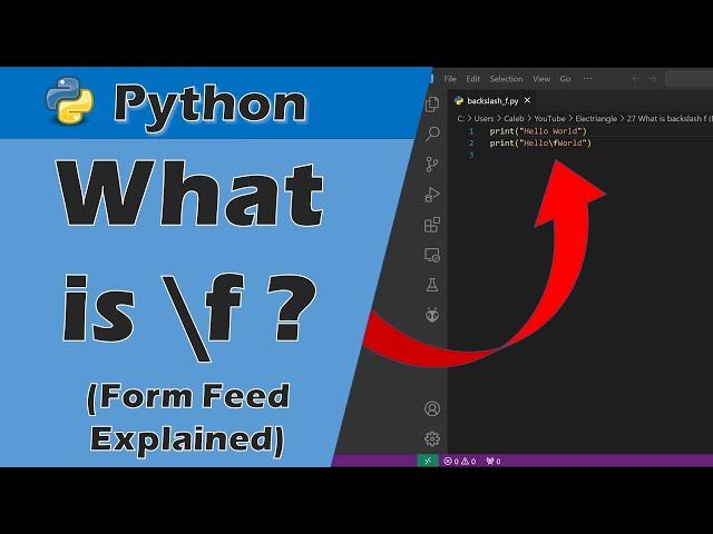What is \f (backslash f)? Form Feed Escape Character Explained.