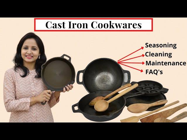 Seasoning & Maintaining Cast Iron Cookware | How to Use & Care for Cast Iron Cookware | Urban Rasoi