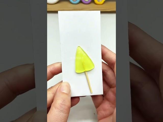 Transparent Clay Watermelon Lollipop Tutorial#ChenChenClayKneading #MyClayWorld #ClayCrafts