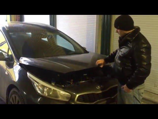 KIA Ceed открытие капота после установки газовых упоров от Калины