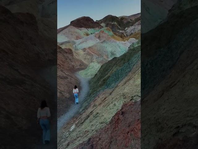 LET THE PAINTING BEGIN! Colors of Artist’s Palette . #deathvalley #travelmore #travelvlog #travel